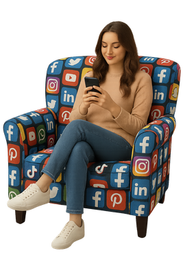 Persona che cerca servizi di marketing digitale e pubblicità nelle province di Venezia e Padova usando lo smartphone